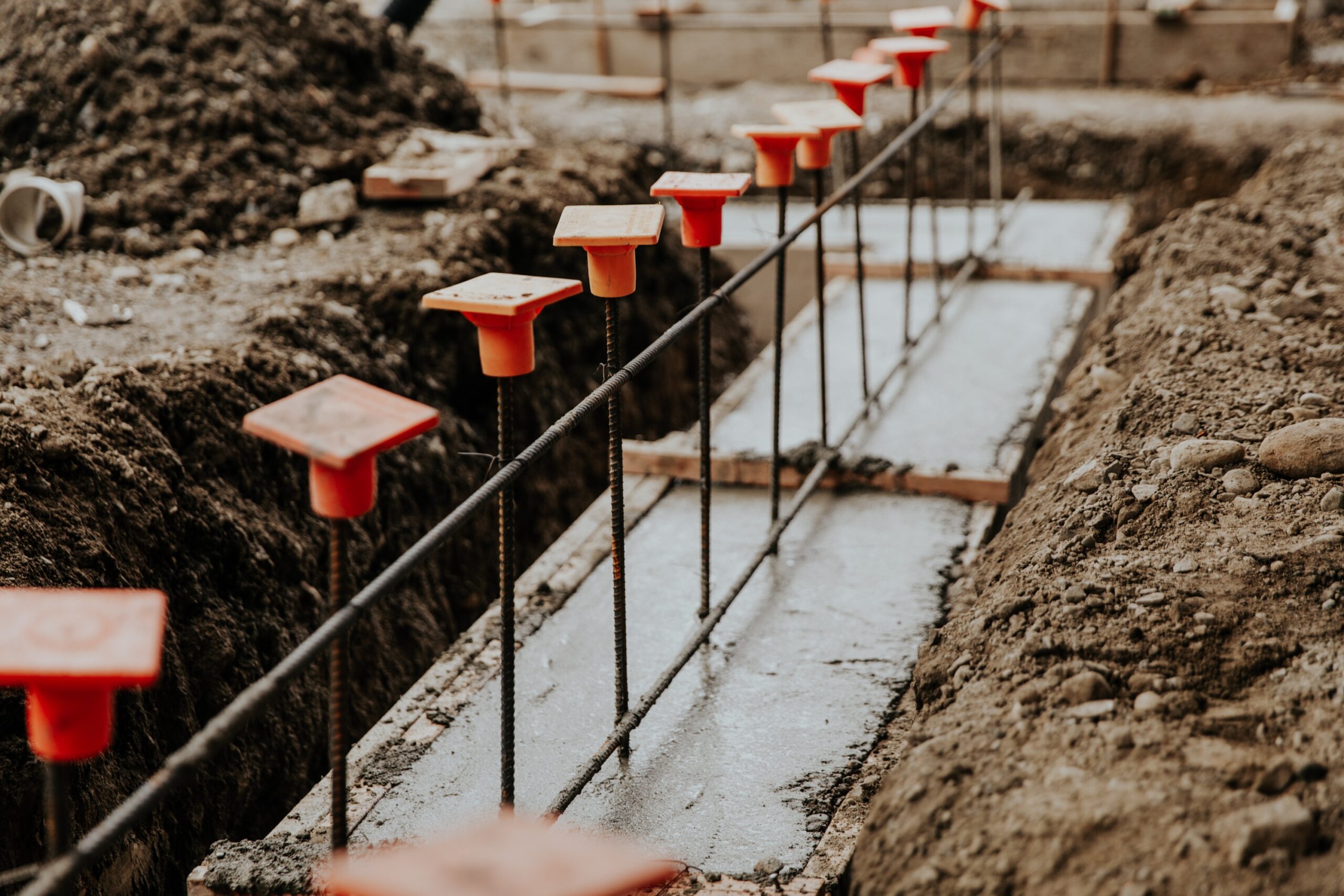 The metal fence in the construction site